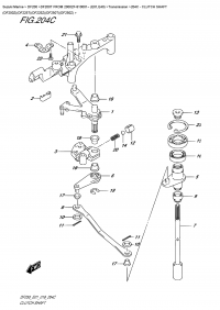 204C  -  Clutch  Shaft  (Df200Z)(Df225T)(Df225Z)(Df250T)(Df250Z) (204C -   (Df200Z) (Df225T) (Df225Z) (Df250T) (Df250Z))