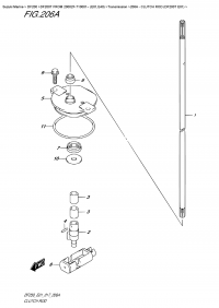 206A  -  Clutch Rod (Df200T  E01) (206A -   (Df200T E01))