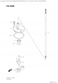 206B - Clutch Rod (Df200Az) (206B -   (Df200Az))