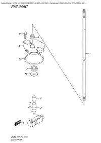 206C  -  Clutch Rod (Df200Z  E01) (206C -   (Df200Z E01))