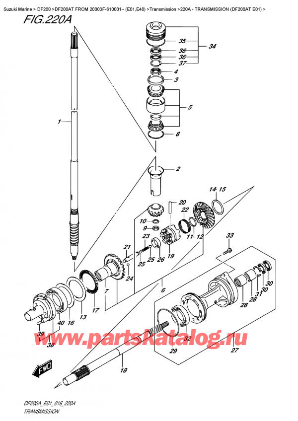   ,   , Suzuki DF200A TL/TX FROM 20003F-610001~ (E01)    2016 ,  (Df200At E01)