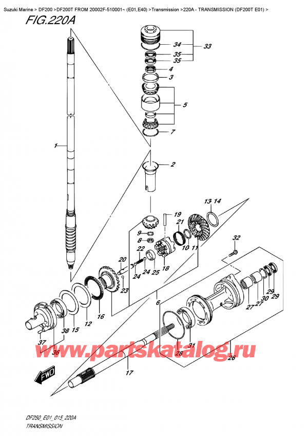  ,   , Suzuki DF200T L / X / XX FROM 20002F-510001~ (E01) ,  (Df200T E01)