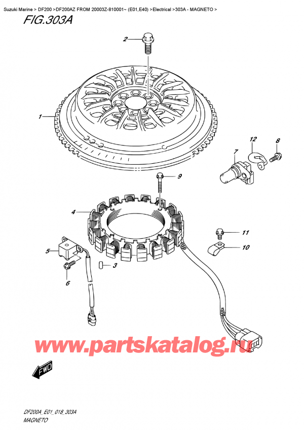  ,   , Suzuki DF200A ZL / ZX FROM 20003Z-810001~ (E01)  2018 , Magneto