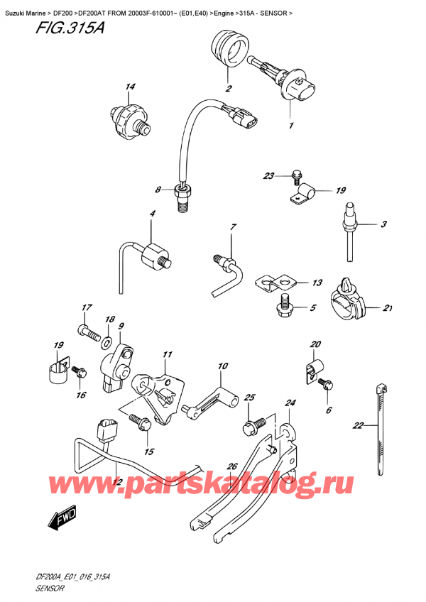  ,    ,  DF200A TL/TX FROM 20003F-610001~ (E01)  , Sensor