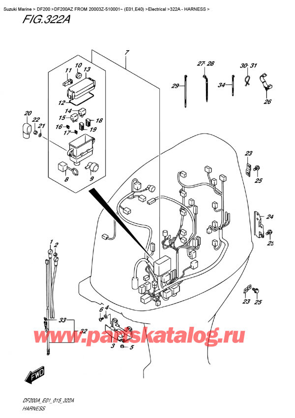  ,  , Suzuki DF200A ZL / ZX FROM 20003Z-510001~ (E01)  2015 ,   / Harness