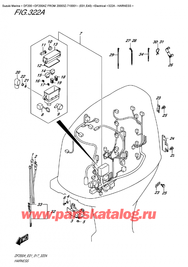  ,    , Suzuki DF200A ZL / ZX FROM 20003Z-710001~ (E01)  , Harness