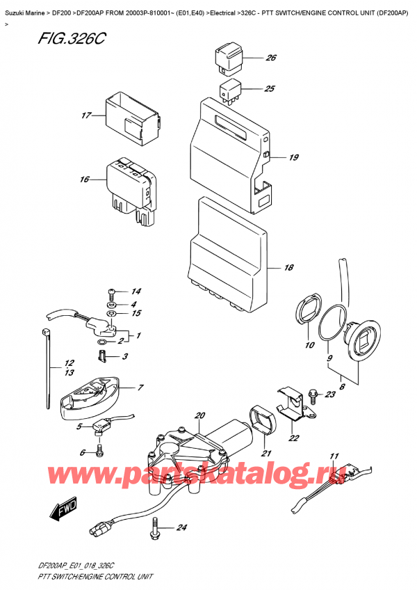   ,  , Suzuki DF200AP L/X FROM 20003P-810001~ (E01),   /    (Df200Ap)