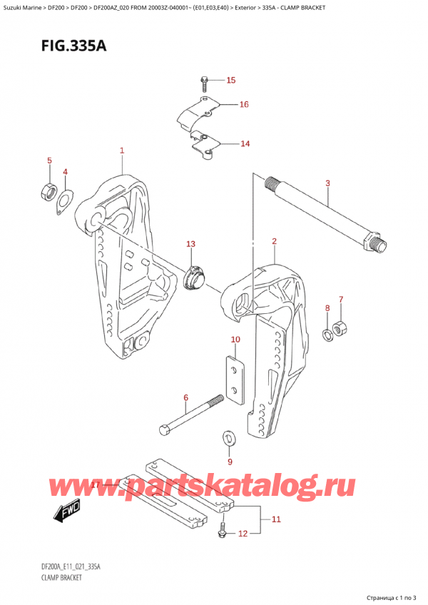   ,   , Suzuki Suzuki DF200A ZL / ZX FROM 20003Z-040001~  (E01 020)  2020 ,  