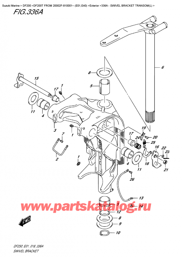  ,    , Suzuki DF200T X FROM 20002F-810001~ (E01) , Swivel Bracket  Transom(L)