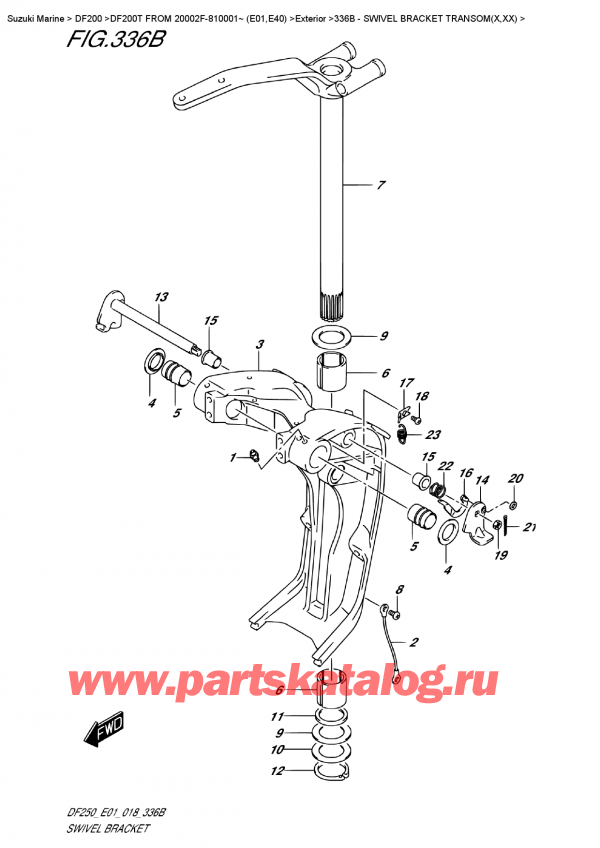  , , Suzuki DF200T X FROM 20002F-810001~ (E01) , Swivel Bracket  Transom(X,xx)