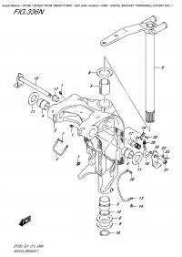 336N  -  Swivel Bracket  Transom(L)  (Df200T  E01) (336N -   Transom (L) (Df200T E01))