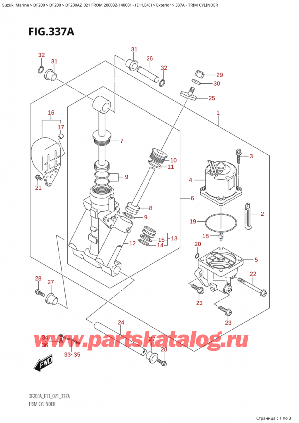  ,   , Suzuki Suzuki DF200A ZL / ZX FROM 20003Z-140001~  (E01 021)  2021 ,  