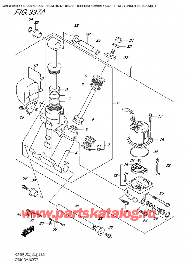 ,   , Suzuki DF200T X FROM 20002F-810001~ (E01) , Trim  Cylinder  Transom(L)