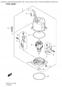340C  -  Ptt  Motor  Transom(X,xx)  (Df200T  E01) (340C -   Transom (X, xx) (Df200T E01))