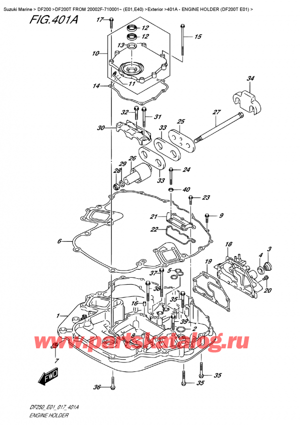 ,   , Suzuki DF200T X FROM 20002F-710001~ (E01) ,   (Df200T E01) / Engine Holder (Df200T  E01)