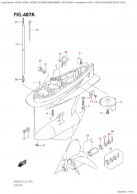 407A - Gear Case  (Df200At:(E01,E11,E40)) (407A -    (Df200At: (E01, E11, E40) ))