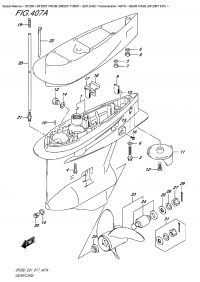 407A  -  Gear Case (Df200T  E01) (407A -    (Df200T E01))