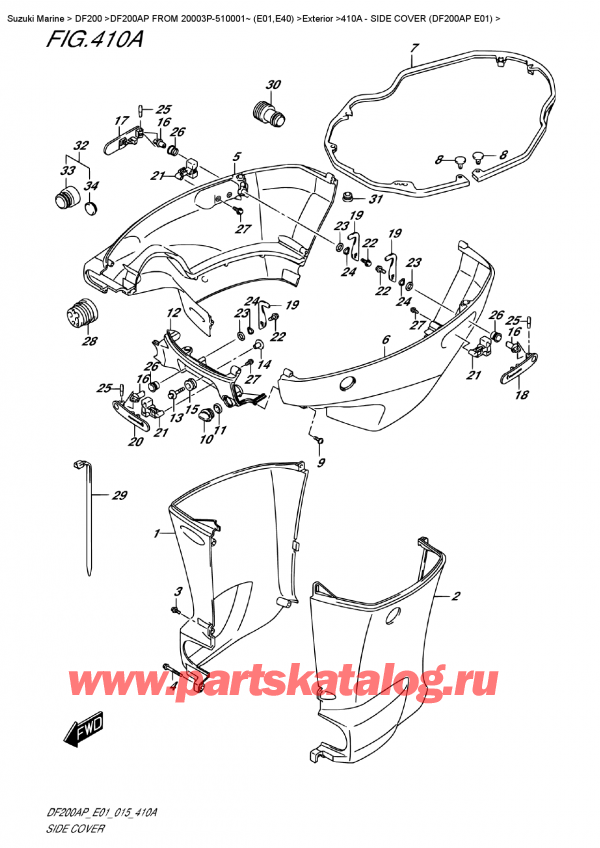  ,    , SUZUKI DF200 APL / APX FROM 20003P-510001~ (E01),   (Df200Ap E01)