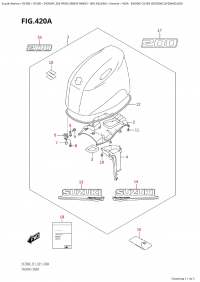 420A - Engine Cover ((Df200At,Df200Az):020) (420A -   () ( (Df200At, Df200Az) : 020))