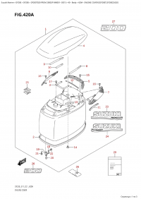 420A - Engine Cover ((Df200T,Df200Z):020) (420A -   () ( (Df200T, Df200Z) : 020))