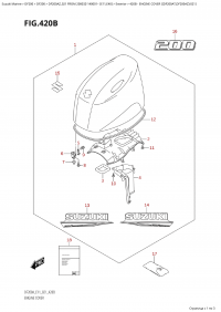 420B - Engine Cover ((Df200At,Df200Az):021) (420B -   () ( (Df200At, Df200Az) : 021))