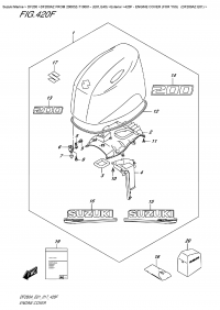 420F  -  Engine Cover  (For  Y5S)  (Df200Az E01) (420F -   () (   ) (Df200Az E01))
