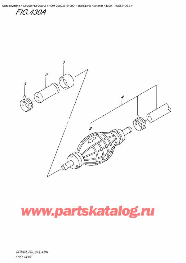 ,    , Suzuki DF200A ZL / ZX FROM 20003Z-510001~ (E01)  2015 , Fuel Hose