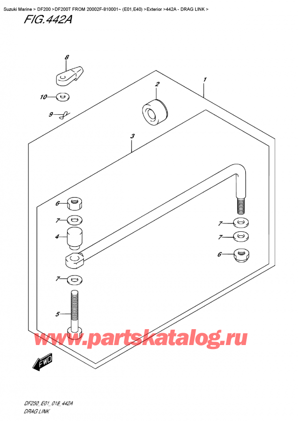 ,  , Suzuki DF200T X FROM 20002F-810001~ (E01) , Drag Link /  