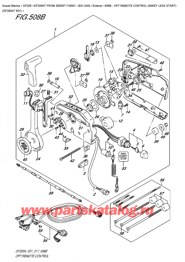 , , Suzuki DF200A TL/TX  FROM 20003F-710001~ (E01)    2017 , Opt:remote  Control  (W/key  Less  Start)  (Df200At E01) / :   (W /  Less Start) (Df200At E01)