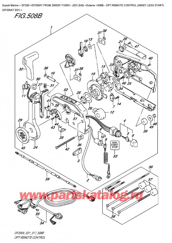   ,   , Suzuki DF200A TL/TX  FROM 20003F-710001~ (E01)  , :   (W /  Less Start) (Df200At E01) / Opt:remote  Control  (W/key  Less  Start)  (Df200At E01)