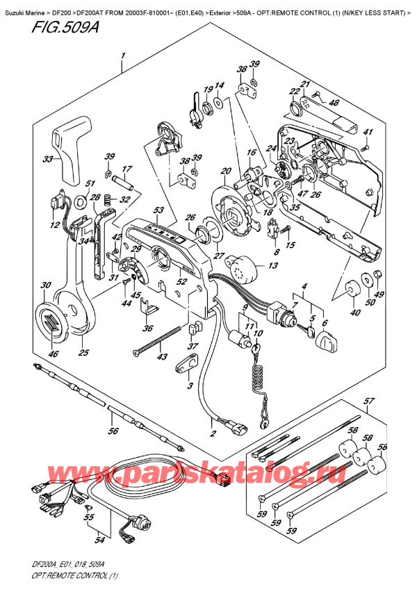  ,   , SUZUKI DF200A TL / TX FROM 20003F-810001~ (E01), Opt:remote  Control  (1)  (N/key  Less  Start) - :   (1) (N /  Less Start)