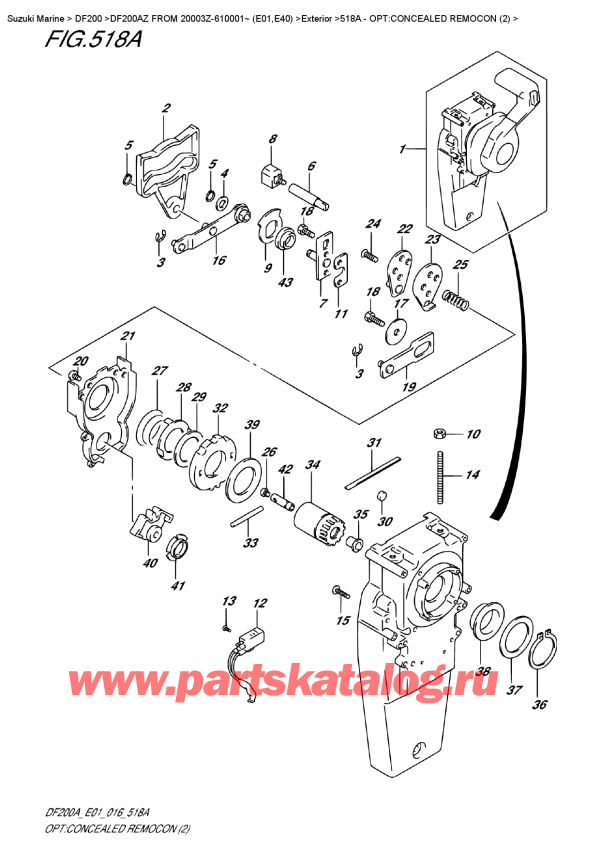 ������ ��������, , Suzuki DF200 AZL / AZX FROM 20003Z-610001~ (E01) ������ 2016 ����, �����: ������������� ����������, ������� ��������� (2)