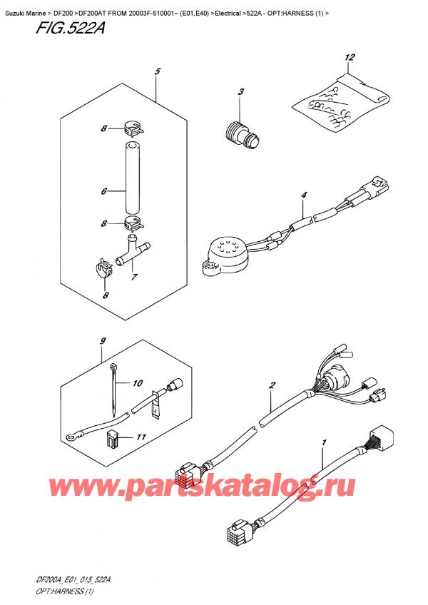   ,  , Suzuki DF200A TL / TX FROM 20003F-510001~ (E01), Opt:harness  (1)