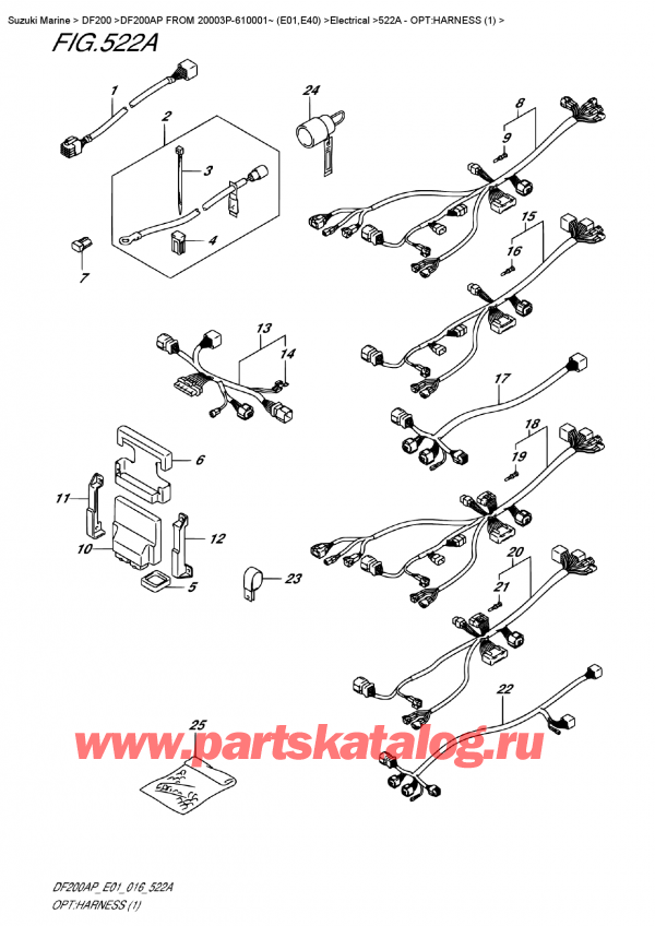  ,    , SUZUKI DF200AP L/X FROM 20003P-610001~ (E01)    2016 , :   (1)