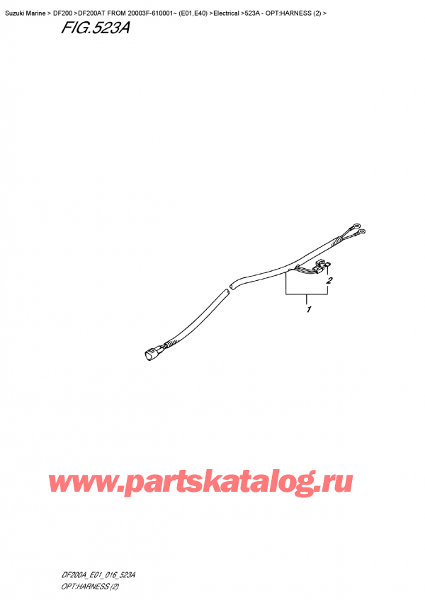 ������ ��������, �� �������� �����, Suzuki DF200A TL/TX FROM 20003F-610001~ (E01)  , �����: ���� �������� (2)