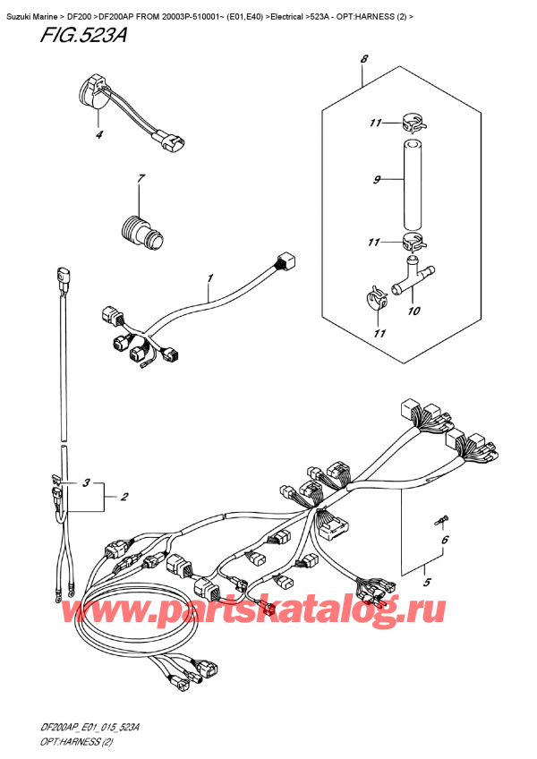   ,  , Suzuki DF200 APL / APX FROM 20003P-510001~ (E01)  2015 , Opt:harness  (2)