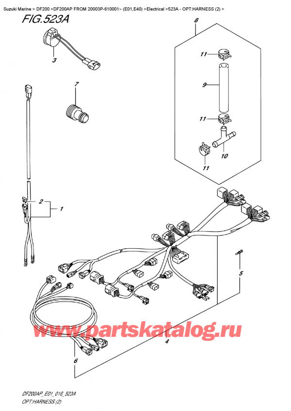 ,   ,  DF200AP L/X FROM 20003P-610001~ (E01)  , Opt:harness  (2)