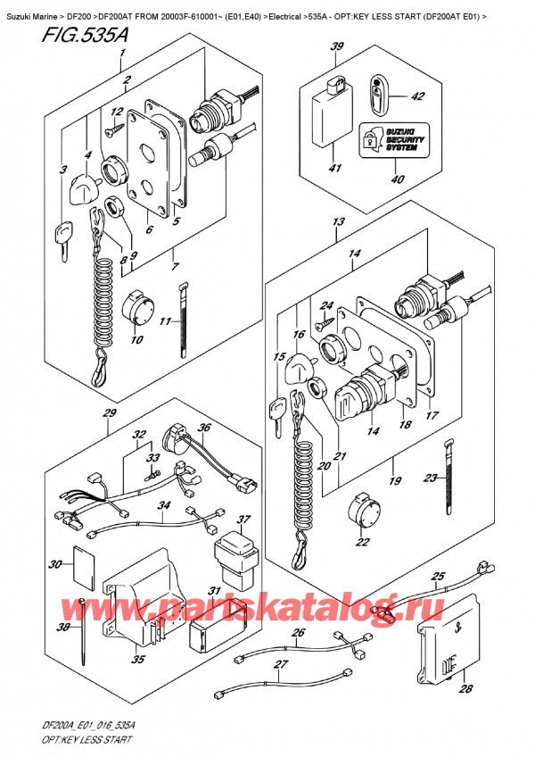  ,   , SUZUKI DF200A TL/TX FROM 20003F-610001~ (E01)  , :  Less Start (Df200At E01)