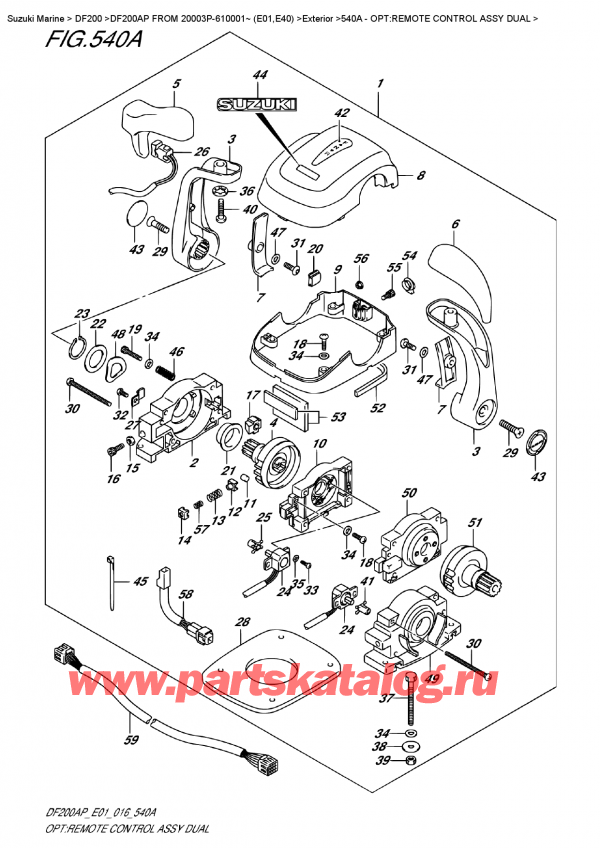   ,   , Suzuki DF200AP L/X FROM 20003P-610001~ (E01)    2016 , :     Dual