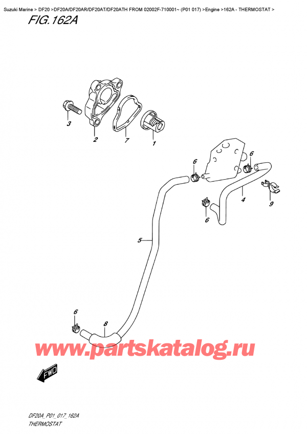 ������ ��������, , Suzuki DF20A RS / RL FROM 02002F-710001~ (P01 017), Thermostat