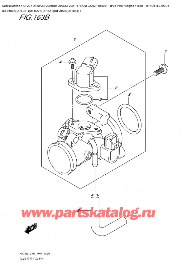  ,   , Suzuki DF20A RS / RL FROM 02002F-810001~ (P01 P40), Throttle  Body  (Df9.9Br)(Df9.9Bt)(Df15Ar)(Df15At)(Df20Ar)(Df20At) -   (Df9.9Br) (Df9.9Bt) (Df15Ar) (Df15At) (Df20Ar) (Df20At)