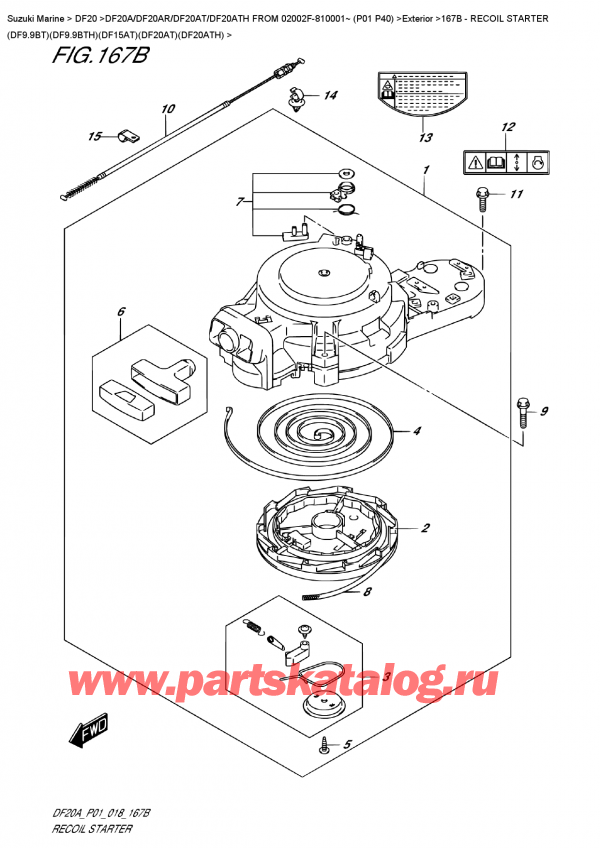 ,    , Suzuki DF20A TS / TL FROM 02002F-810001~ (P01 P40)  2018 ,   (Df9.9Bt) (Df9.9Bth) (Df15At) (Df20At) (Df20Ath)