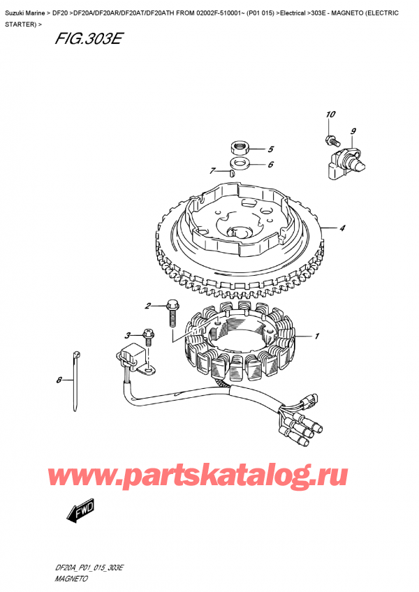   ,   , Suzuki DF20A ES / EL FROM 02002F-510001~ (P01  015)  2015 ,  ()