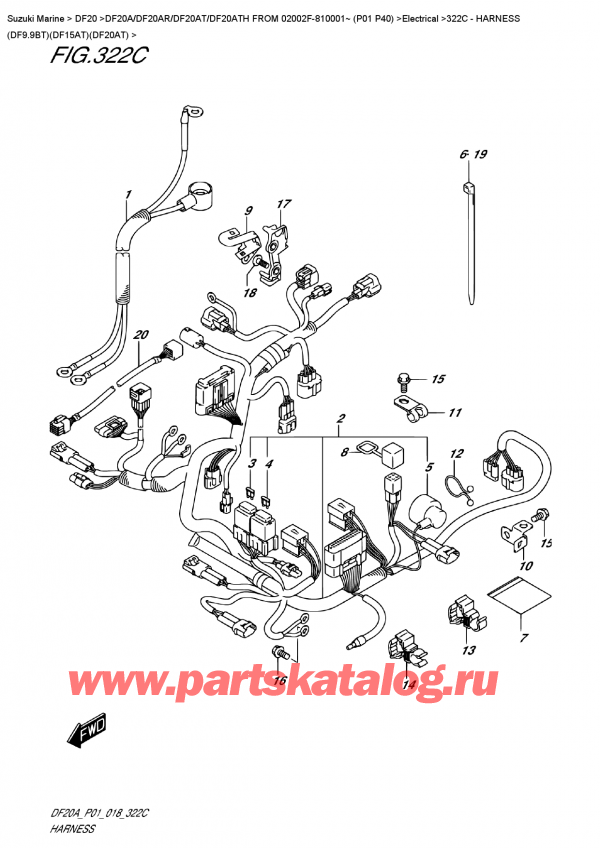  ,   , Suzuki DF20A TS / TL FROM 02002F-810001~ (P01 P40)  2018 ,   (Df9.9Bt) (Df15At) (Df20At)