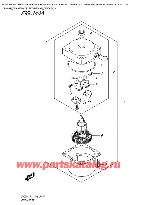   ,   , SUZUKI DF20A TS / TL FROM 02002F-810001~ (P01 P40), Ptt  Motor  (Df9.9Bt)(Df9.9Bth)(Df15At)(Df20At)(Df20Ath)