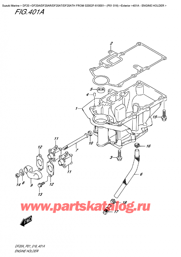  ,   , Suzuki DF20A S/L FROM 02002F-610001~ (P01 016)   2016 ,  