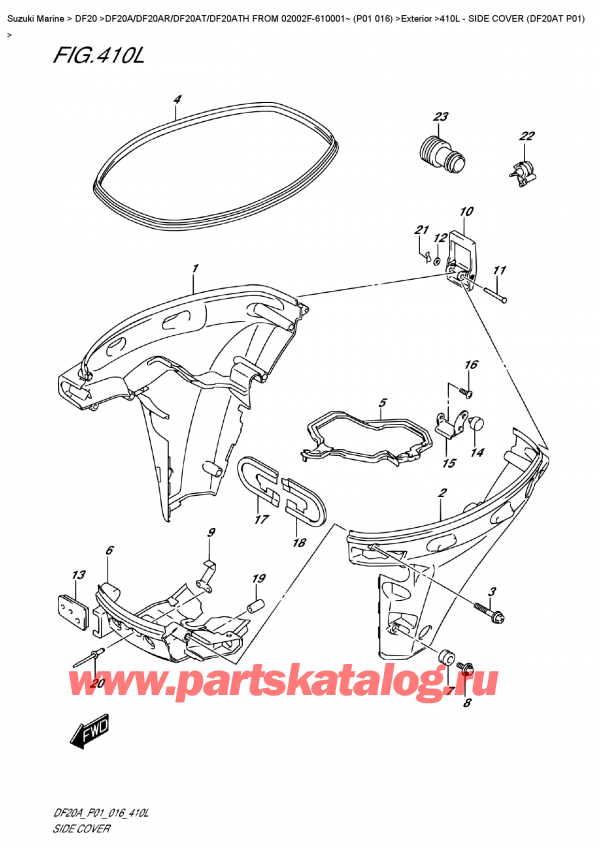  ,    , Suzuki DF20A S/L FROM 02002F-610001~ (P01 016) ,   (Df20At P01)