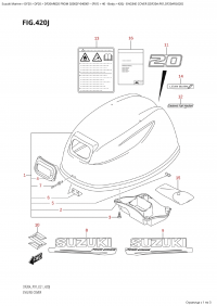 420J - Engine Cover ((Df20A:p01,Df20Ar):020) (420J -   () ( (Df20A: p01, Df20Ar) : 020))