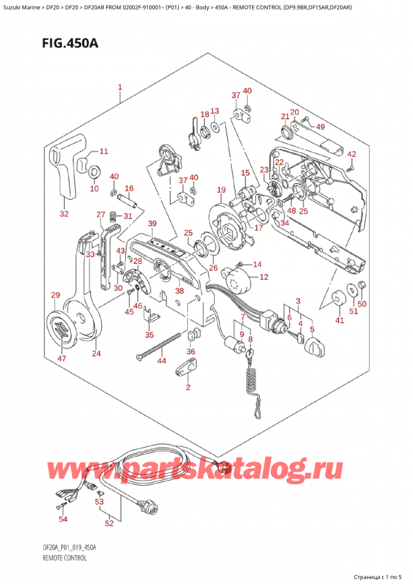  ,   , Suzuki Suzuki DF20A RS / RL  FROM 02002F-910001~  (P01 019)  2019 ,   (Df9.9Br, Df15Ar, Df20Ar)