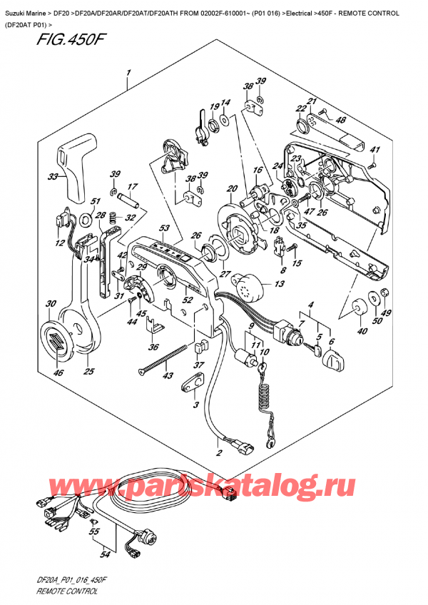  ,   ,  DF20A S/L FROM 02002F-610001~ (P01 016)   2016 , Remote  Control  (Df20At  P01)